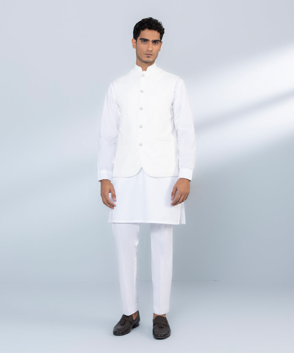 Men's White Waistcoat