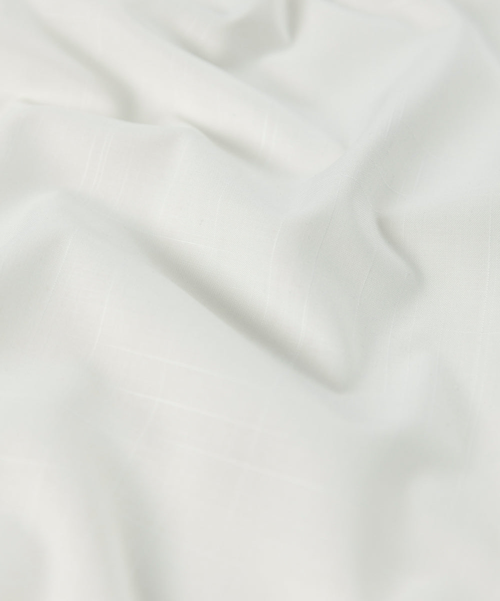 Mens Unstitched Wash & Wear Texture White Suit