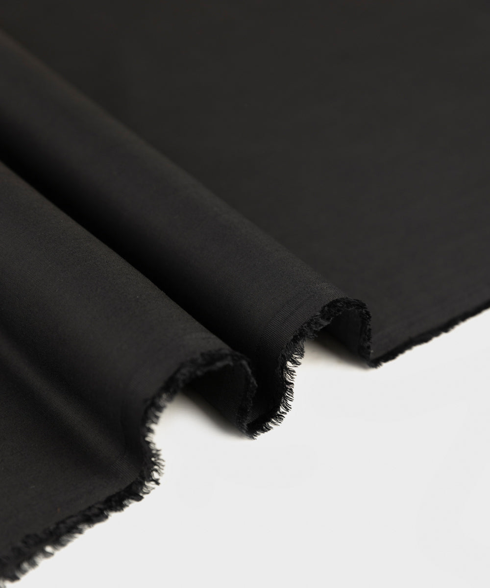 Men's Unstitched Wash & Wear Black Full Suit Fabric