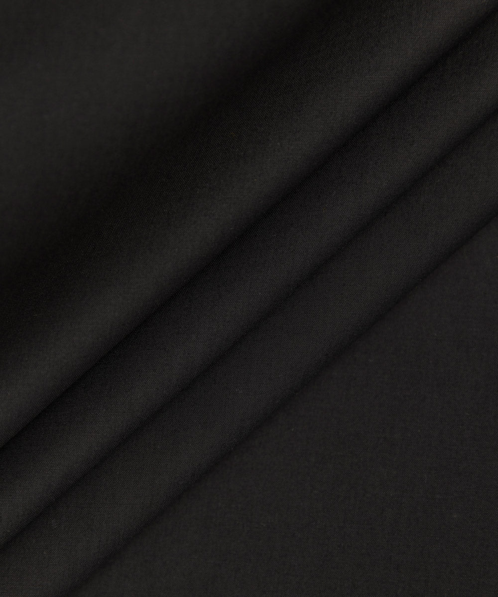 Men's Unstitched Wash & Wear Black Full Suit Fabric