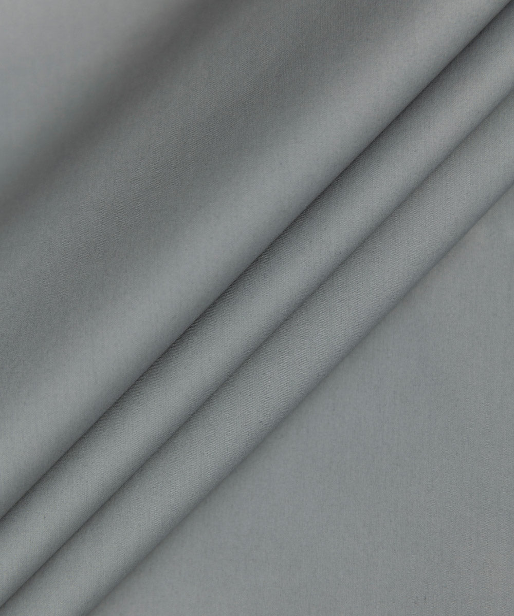 Men's Unstitched Luxury Giza Cotton Grey Full Suit Fabric