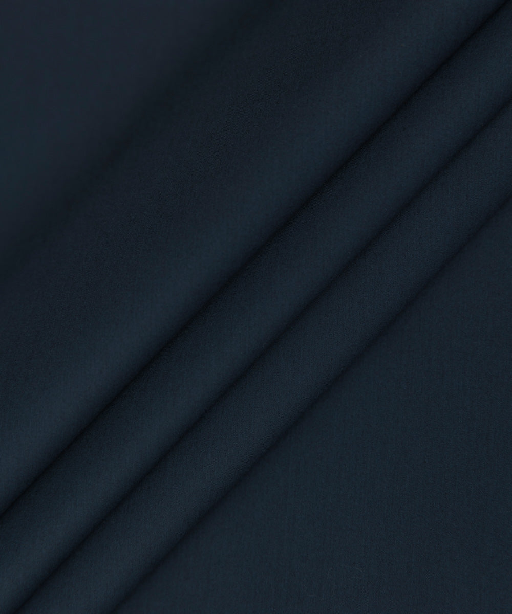 Men's Unstitched Luxury Giza Cotton Navy Full Suit Fabric