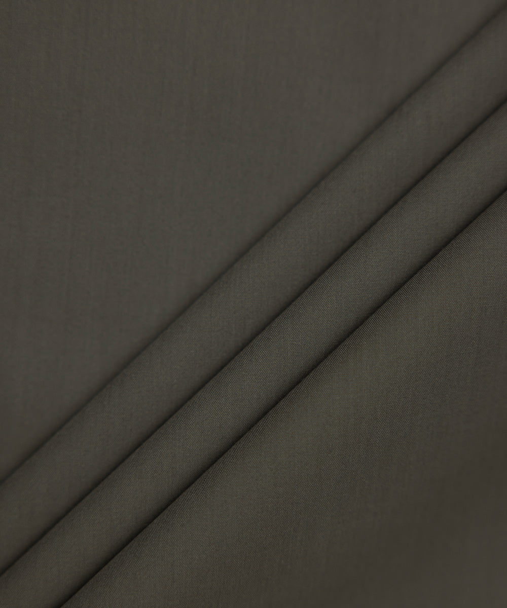 Men's Unstitched Premium Wash & Wear Olive Brown Full Suit Fabric