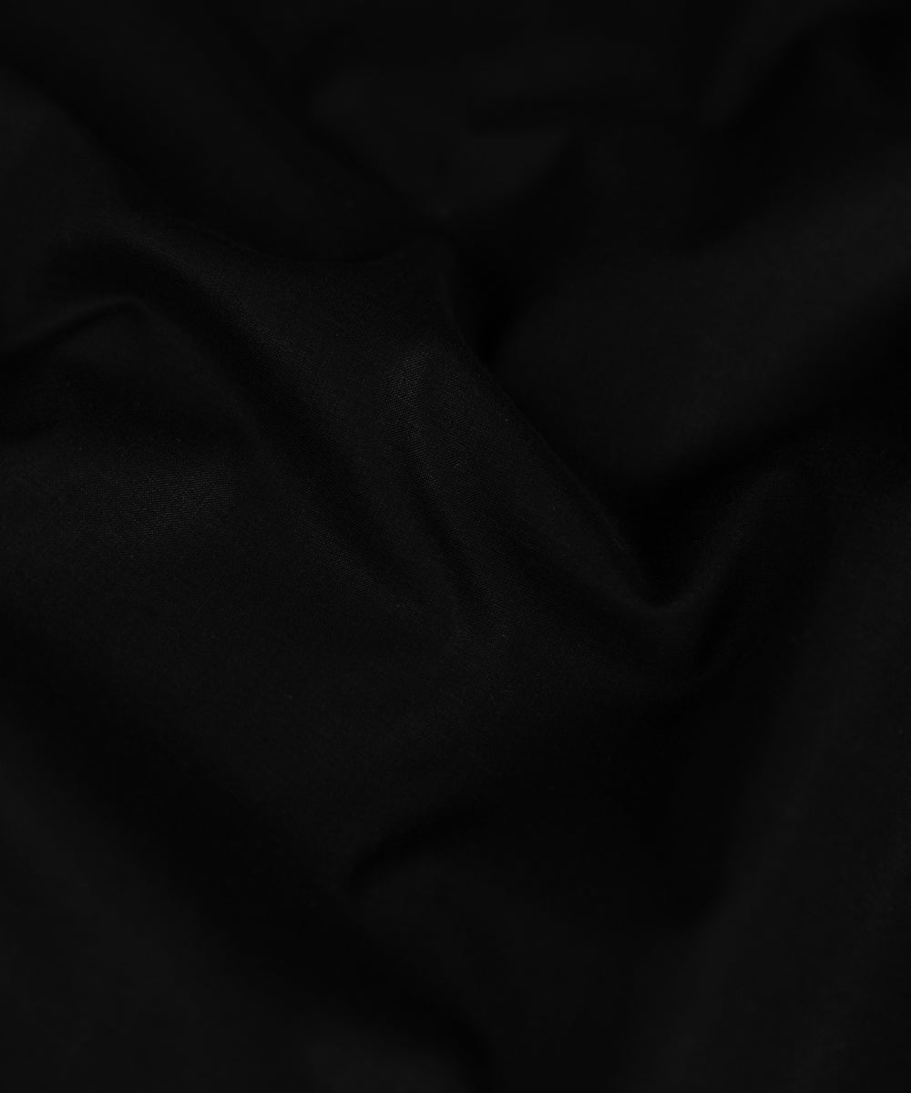 Men's Unstitched Fine Cotton Black Full Suit Fabric