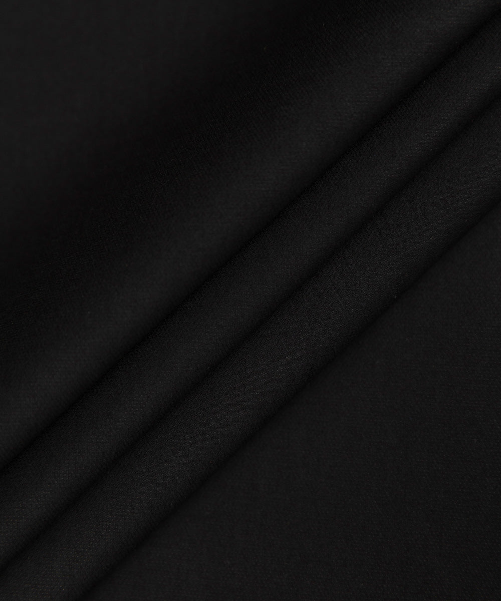 Men's Unstitched Cotton Dobby Black Full Suit Fabric