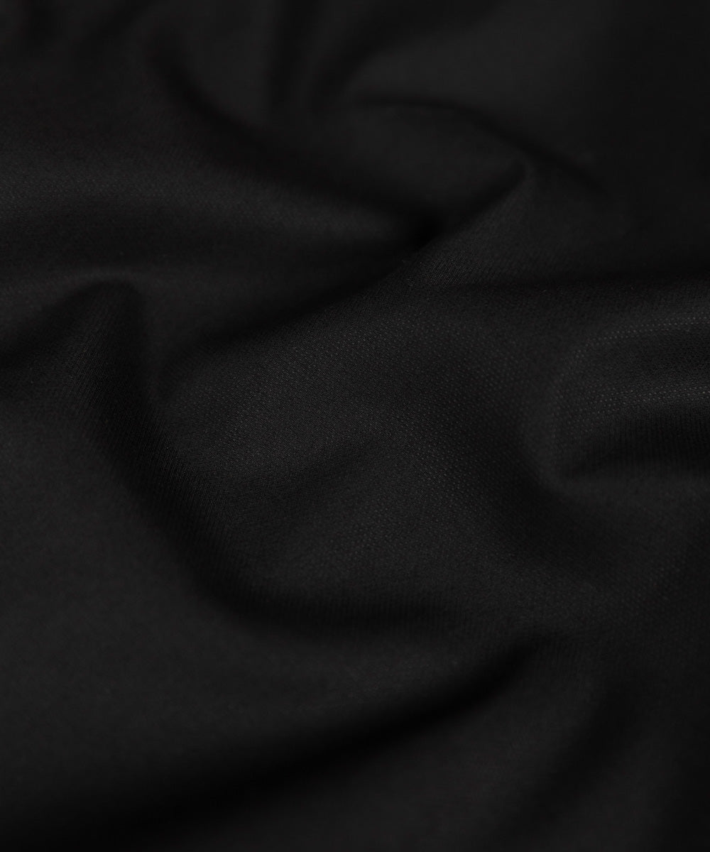 Men's Unstitched Cotton Dobby Black Full Suit Fabric