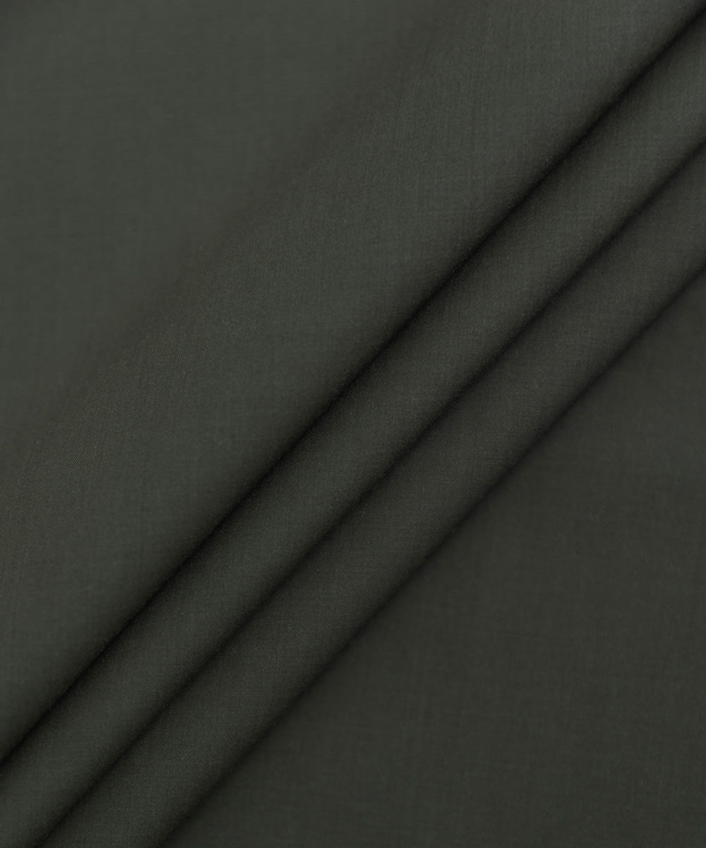 Men's Unstitched Luxury Wash & Wear Dark Olive Full Suit Fabric