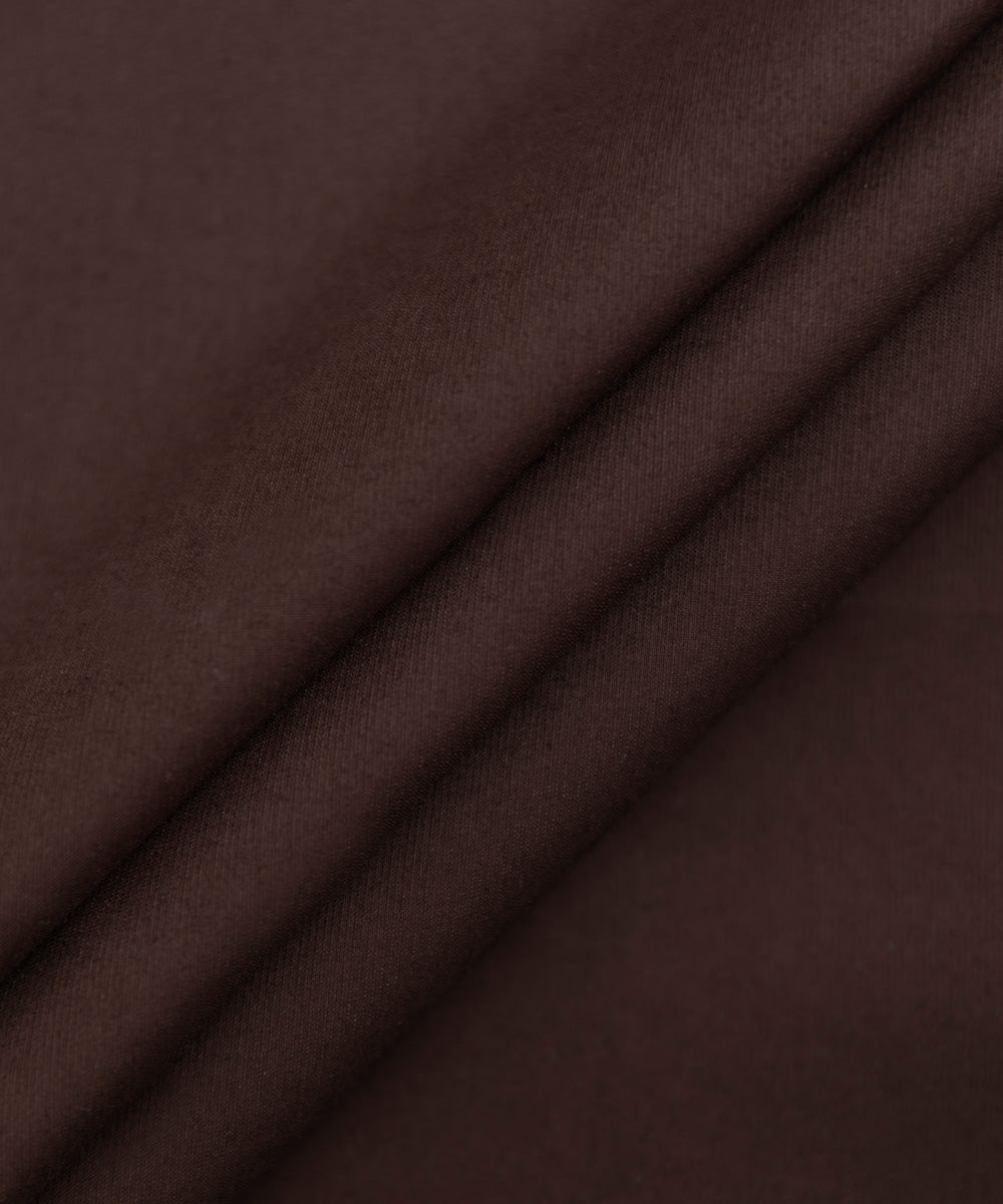 Men's Unstitched Cotton Dobby Fabric Dark Maroon Full Suit Fabric