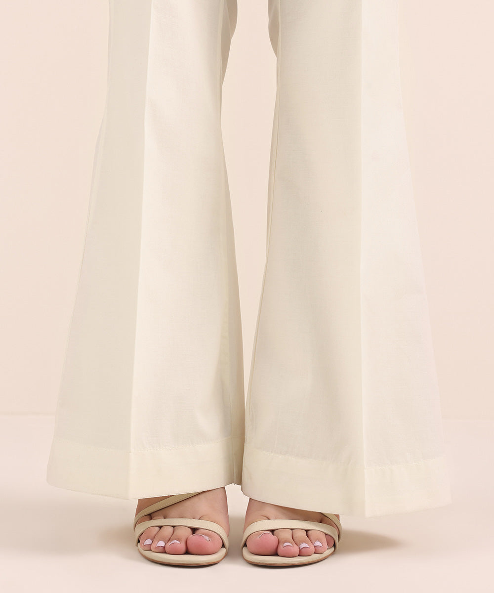 Women's Pret Cambric Off White Dyed Boot cut Pants