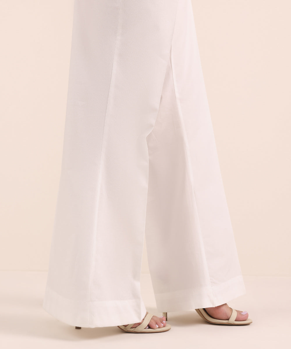 Women's Pret Cambric White Dyed Boot cut Pants