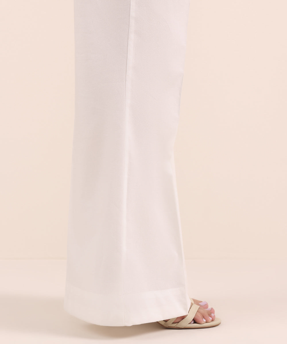 Women's Pret Cambric White Dyed Boot cut Pants