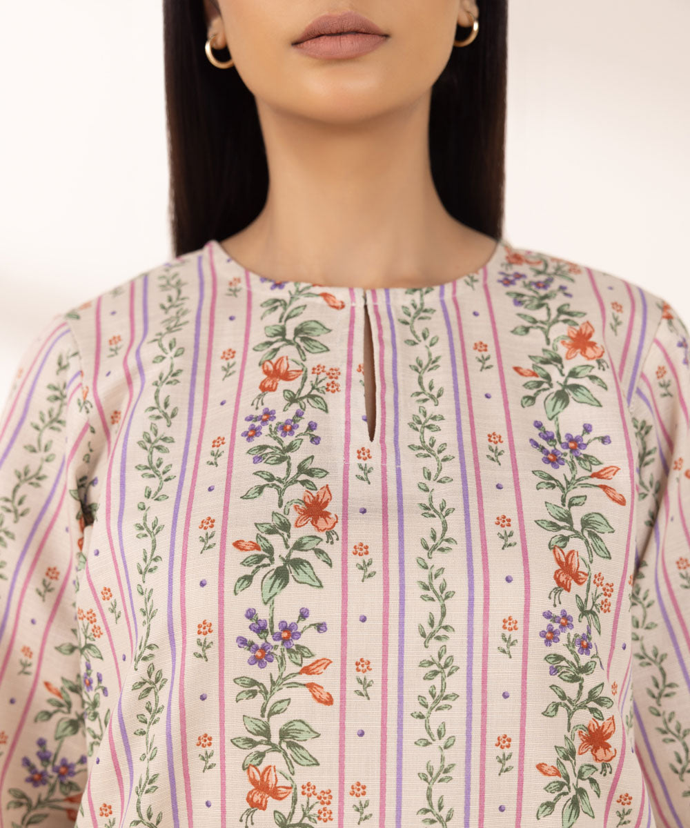 Women's Pret Khaddar Printed Multi A-Line Shirt