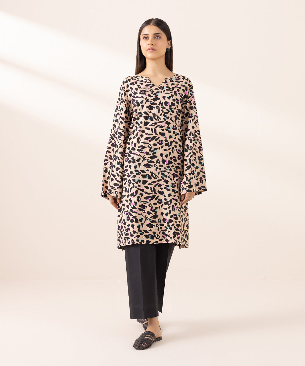 Women's Pret Arabic Lawn Printed Multi Straight Shirt