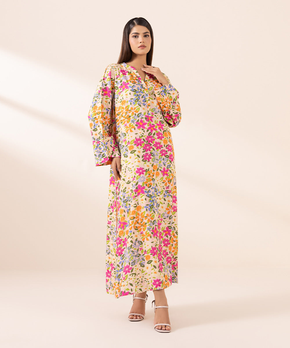 Women's Pret Arabic Lawn Multi Printed A-Line Shirt