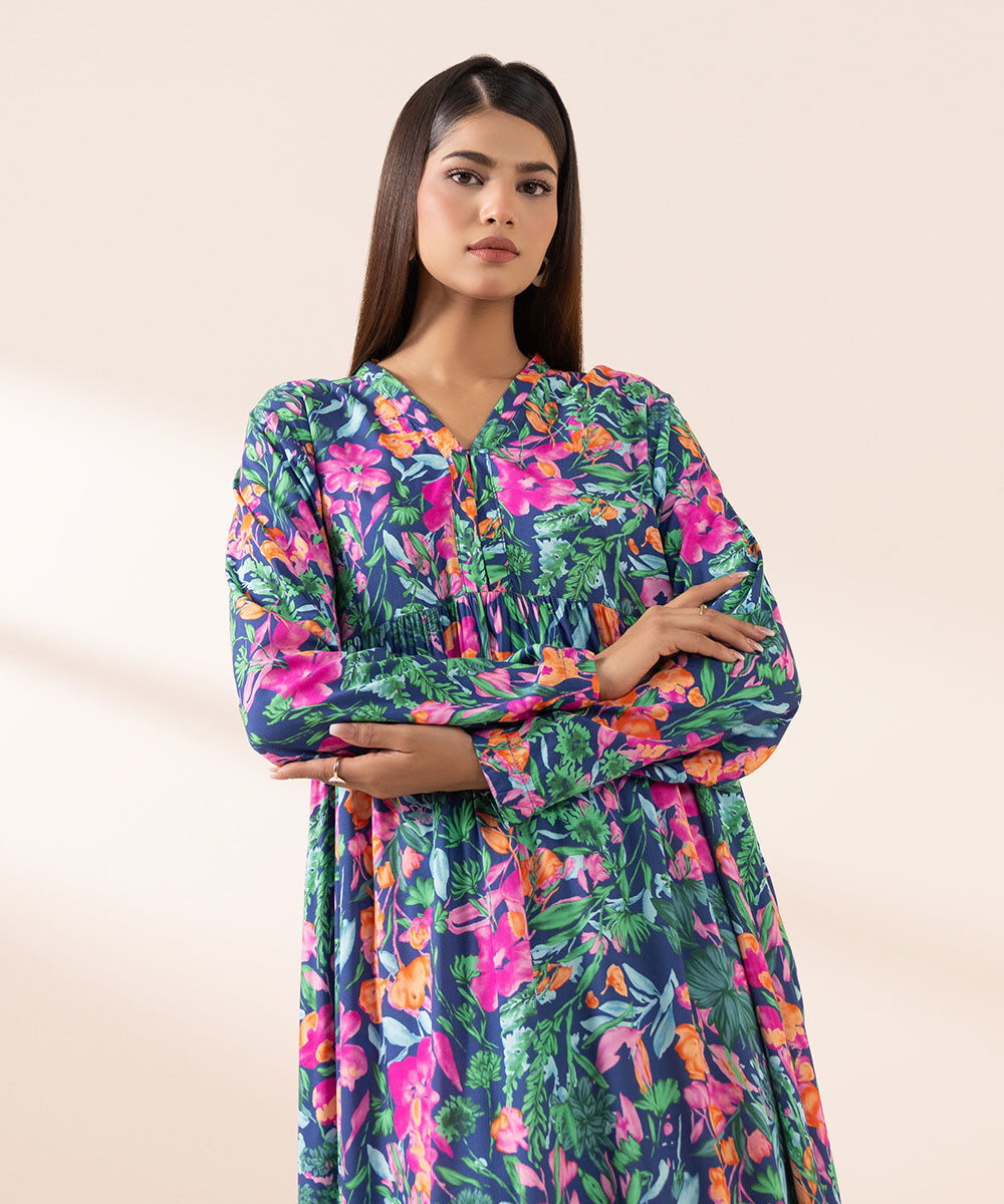 Women's Pret Arabic Lawn Multi Printed A-Line Shirt