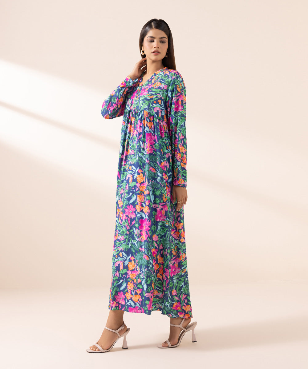 Women's Pret Arabic Lawn Multi Printed A-Line Shirt