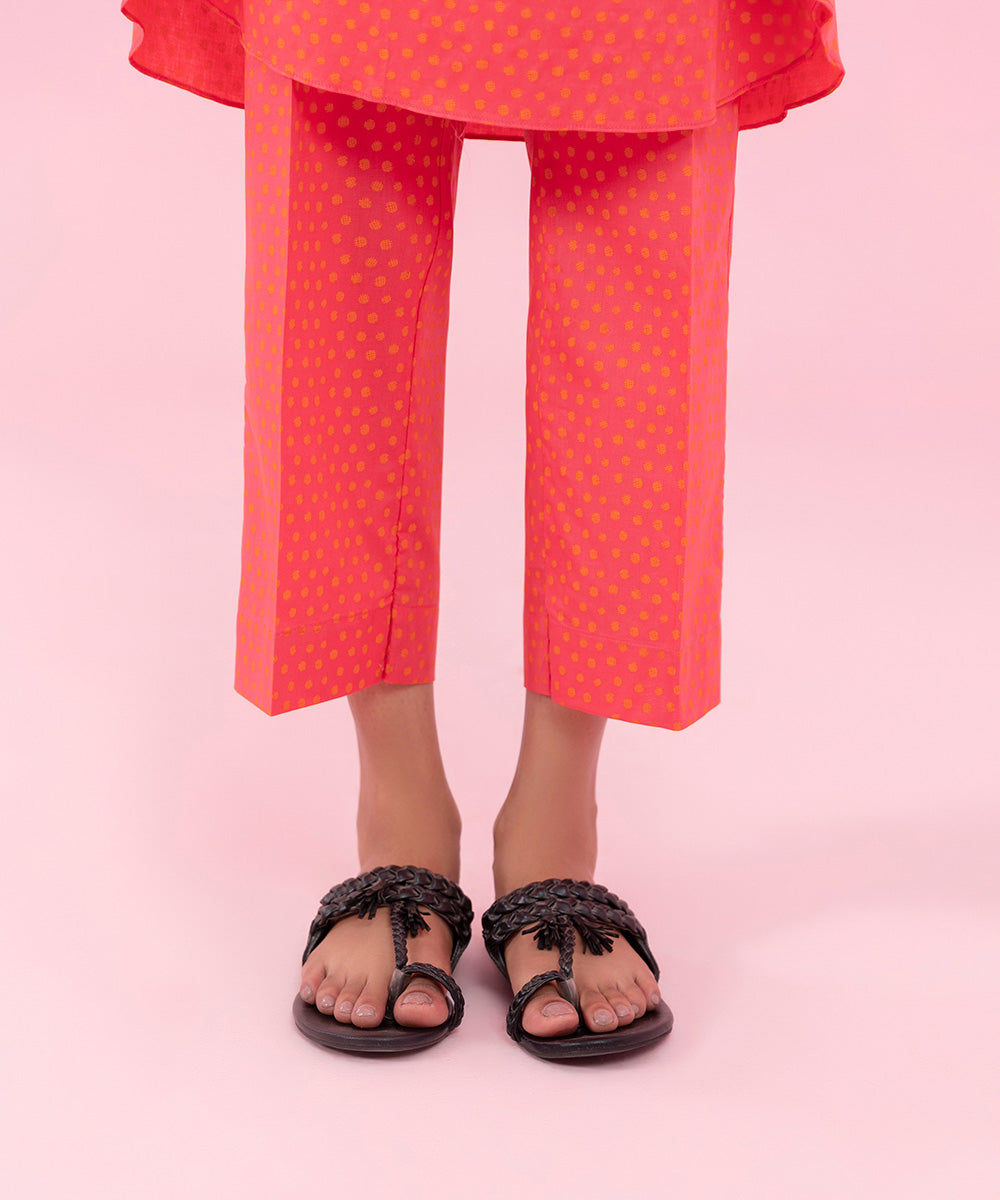 Women's Festive Pret Embroidered Cotton Satin Pink 2 Piece Suit
