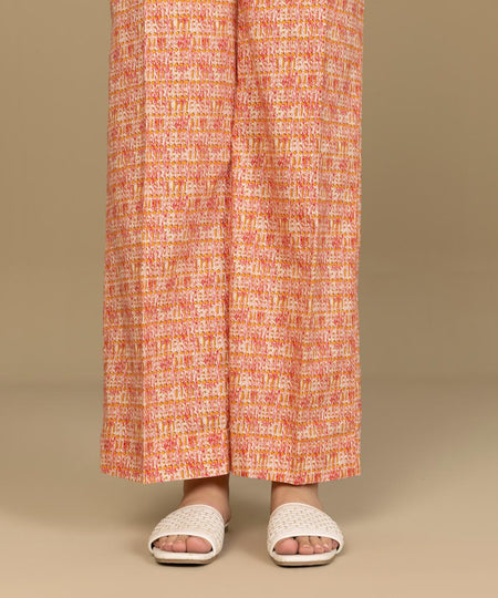Women's Pret Cambric Orange Printed Culottes
