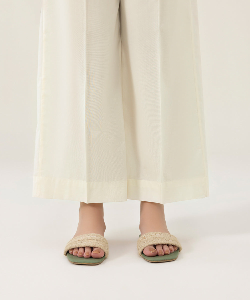 Women's Intermix Pret Cambric Plain White Culottes