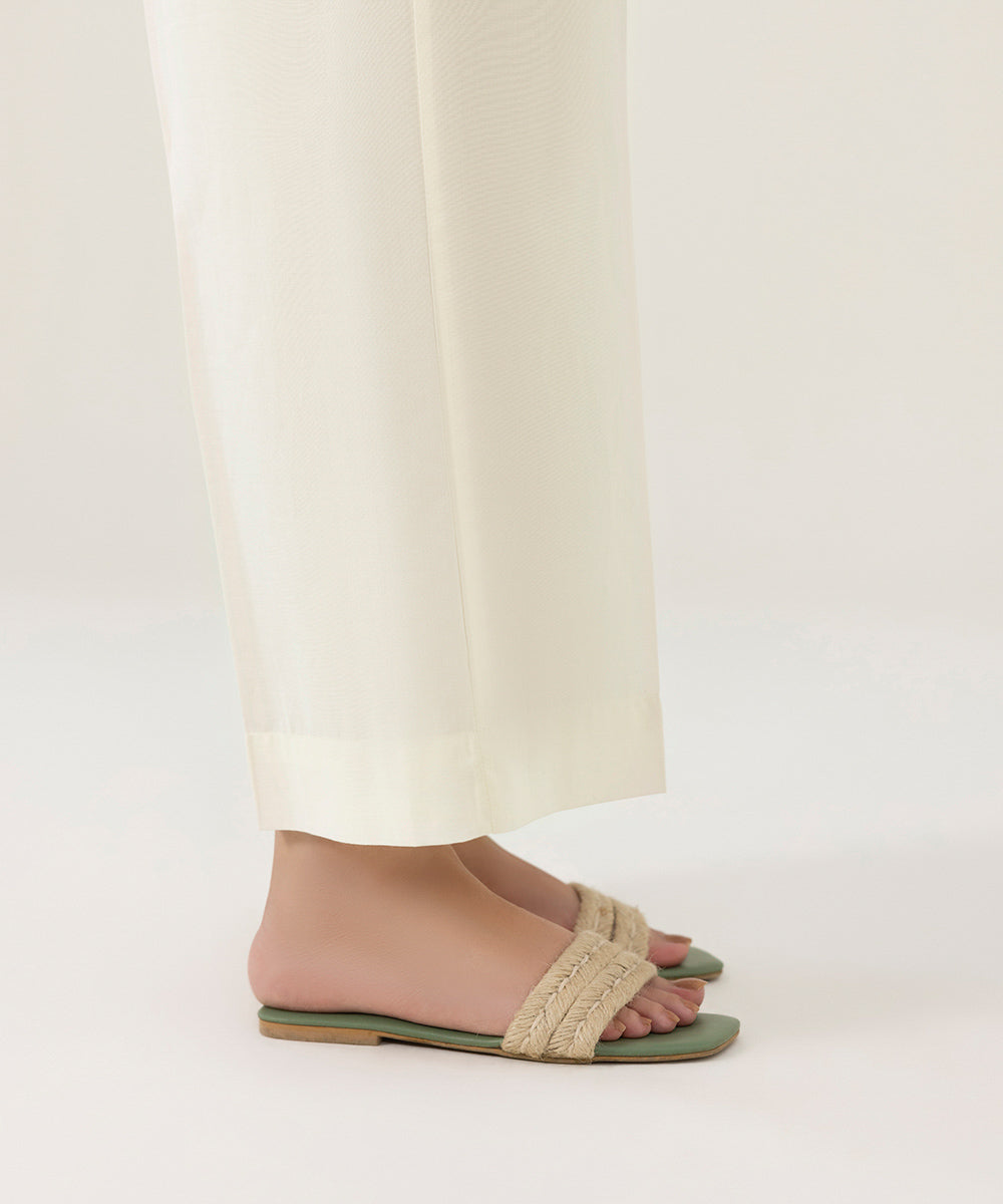 Women's Intermix Pret Cambric Plain White Culottes