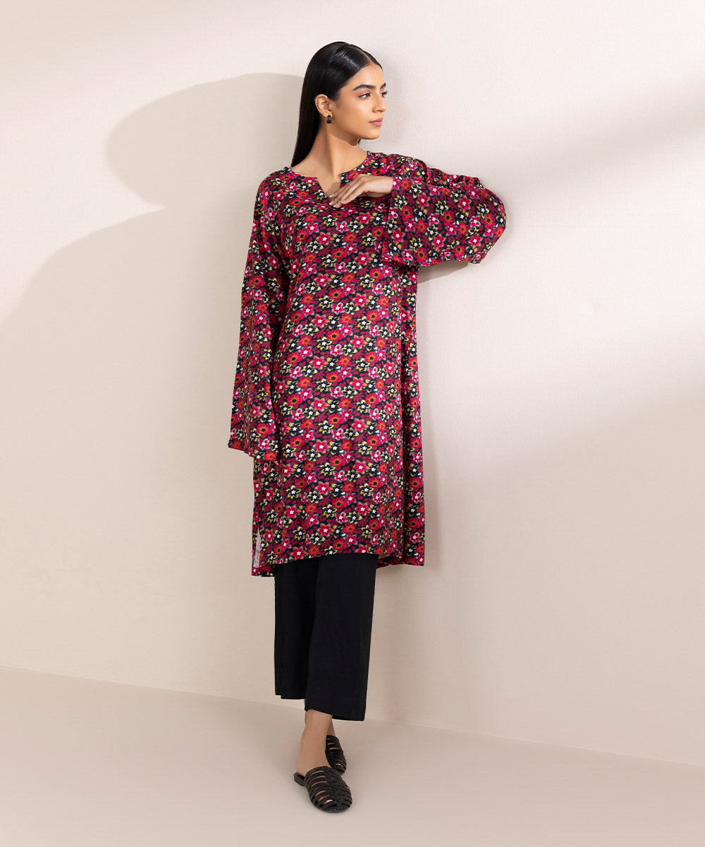 Women's Pret Linen Multi Printed Straight Shirt