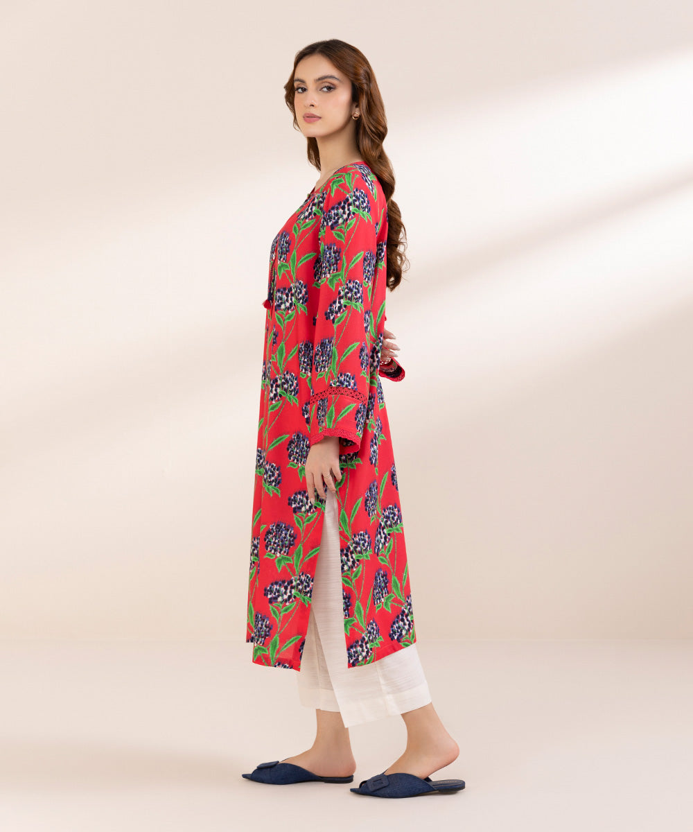 Women's Pret Linen Multi Printed Straight Shirt