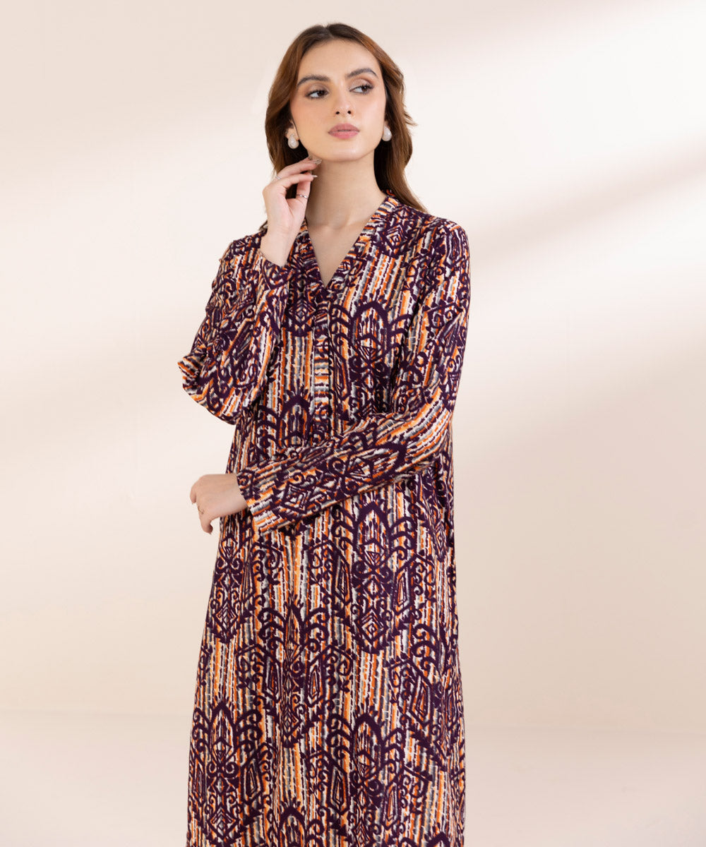 Women's Pret Linen Multi Printed Straight Shirt