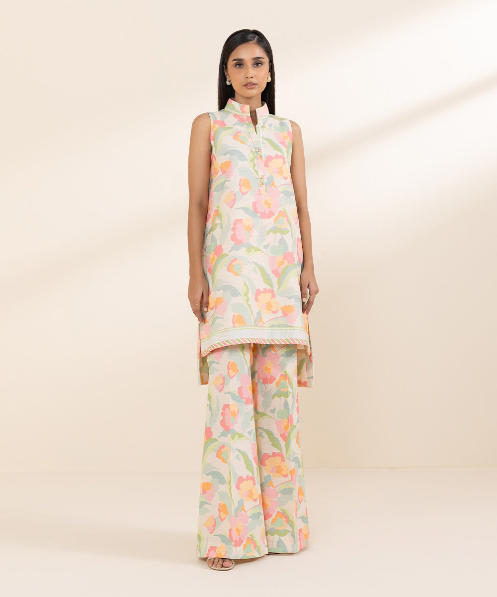 Women's Pret Khaddar Multi Printed A-Line Shirt