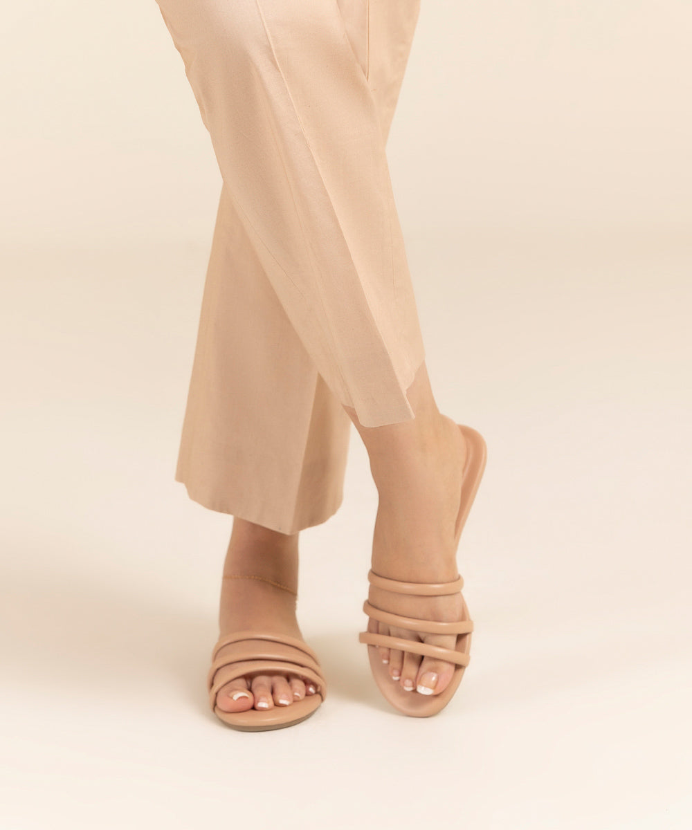 Women's Unstitched Printed Cambric Blush Pink Trousers