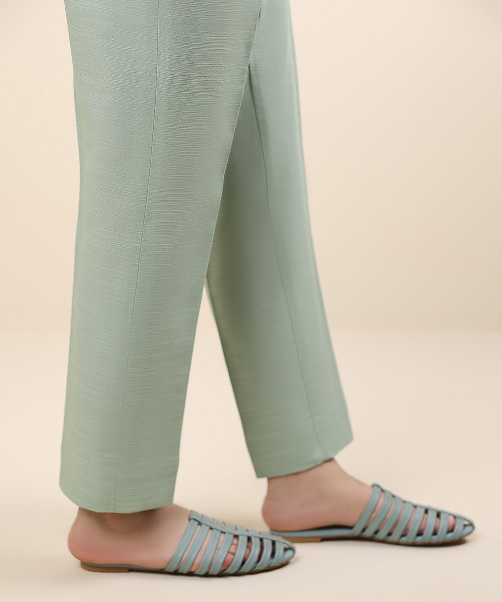 Women's Unstitched Khaddar Grey Printed Trousers Fabric