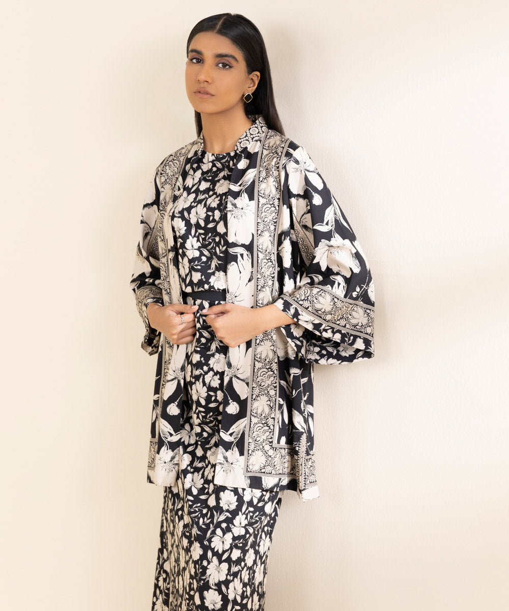 2 Piece - Printed Linen Suit