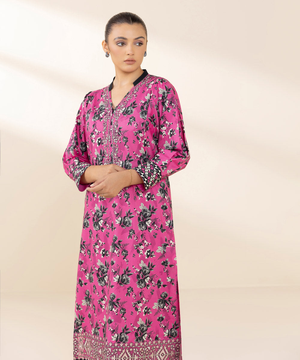 2 Piece - Embroidered Cotton Viscose Suit