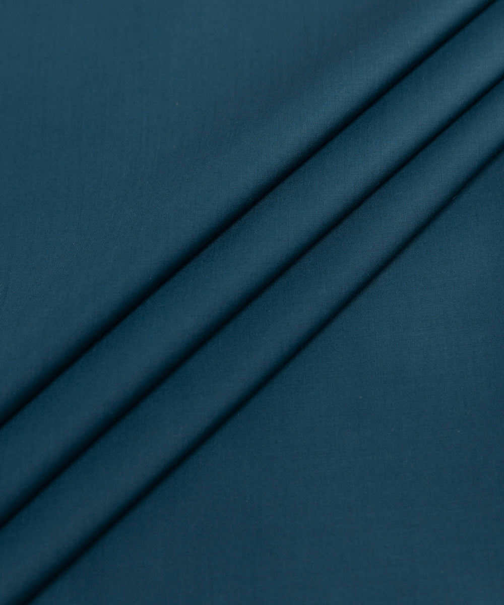 Men's Unstitched Wash & Wear Plain Dark Blue Full Suit
