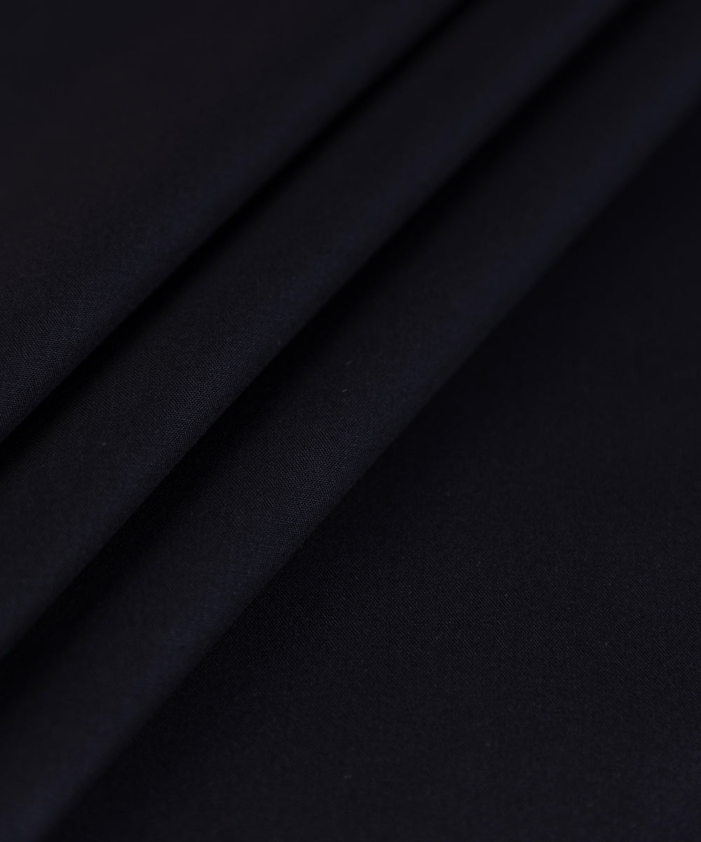 Men's Unstitched Premeium Fancy Wash & Wear Black 2PC Suit