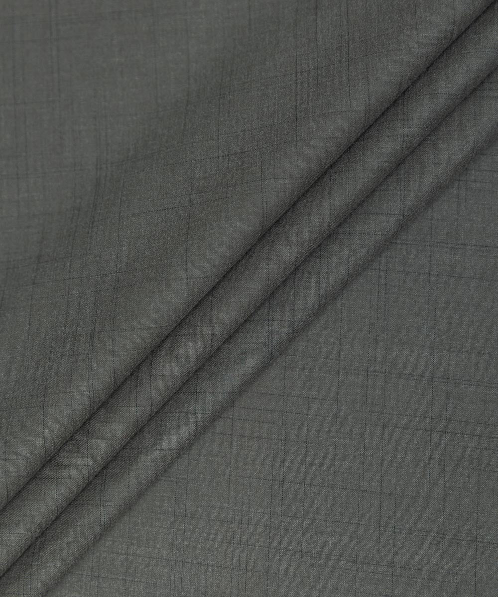 Mens Unstitched Stone Grey Polyaster full suit fabric