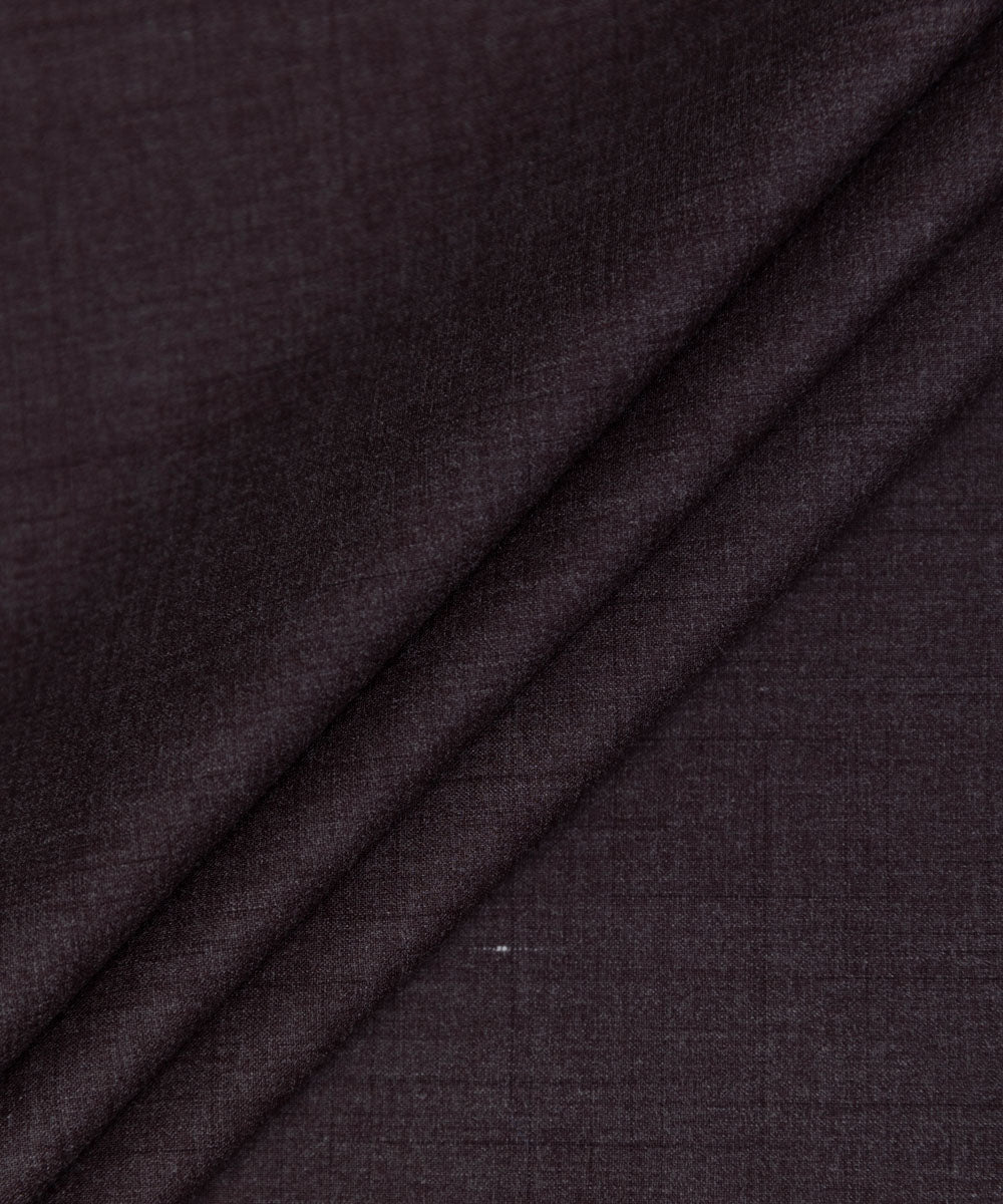 Mens Unstitched dark Maroon Polyaster full suit fabric