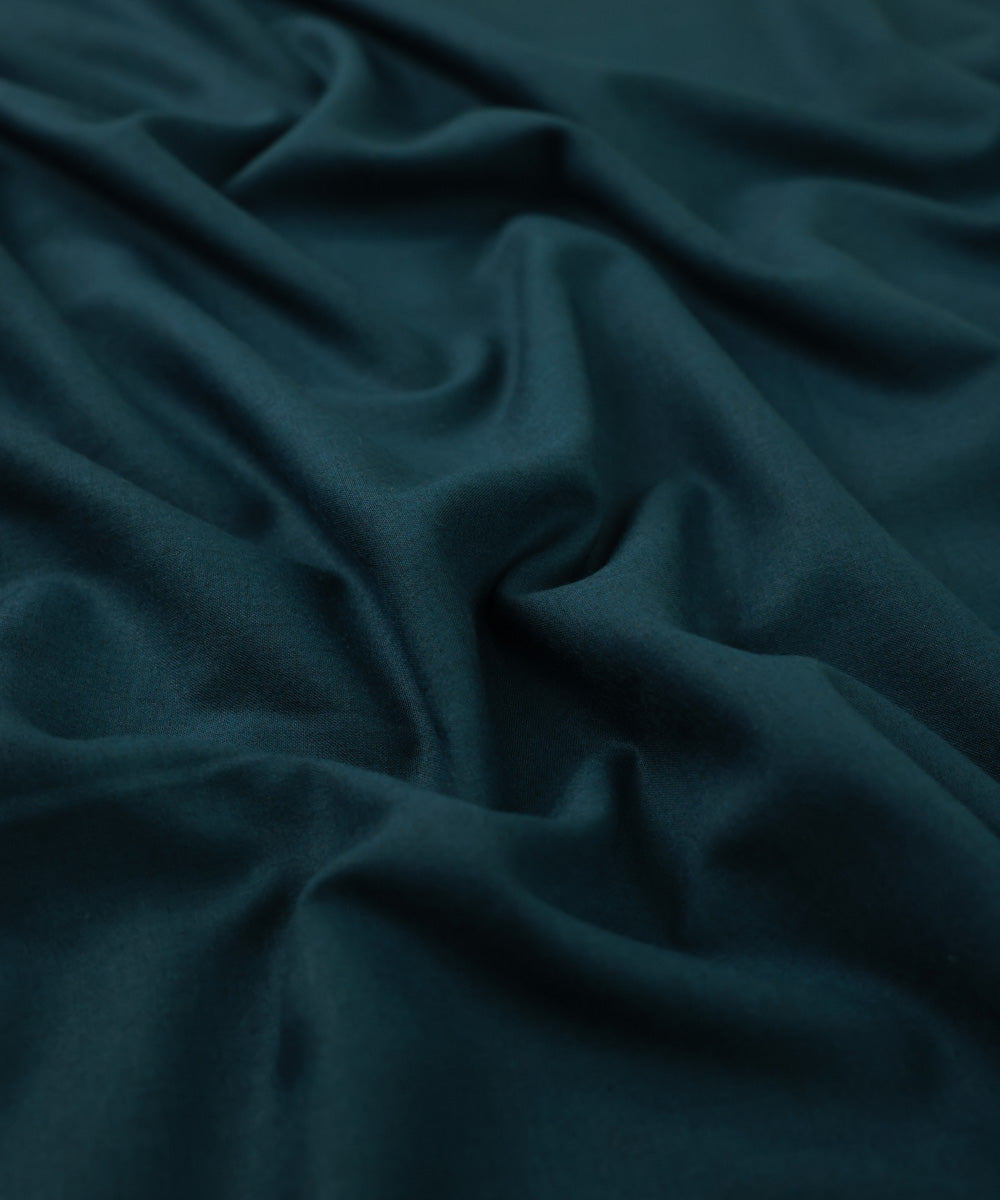 Men's Unstitched Dark Teal Blue Luxury Wool, Wool Full Suit Fabric