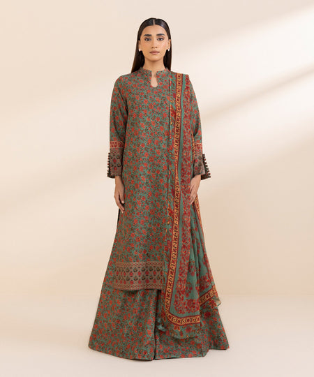 Women's Unstitched Light Khaddar Shirt and Dupatta