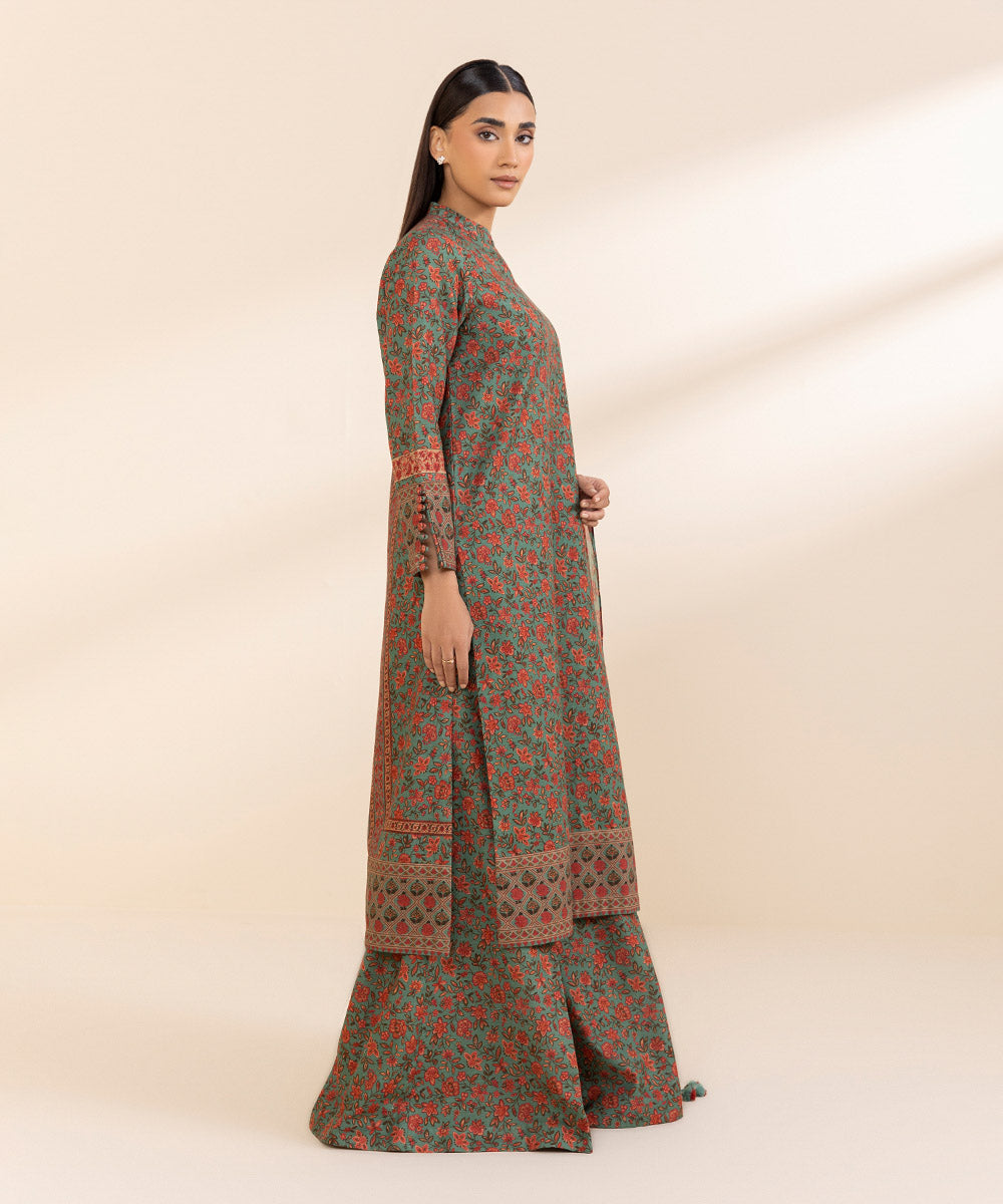 Women's Unstitched Light Khaddar Shirt and Dupatta