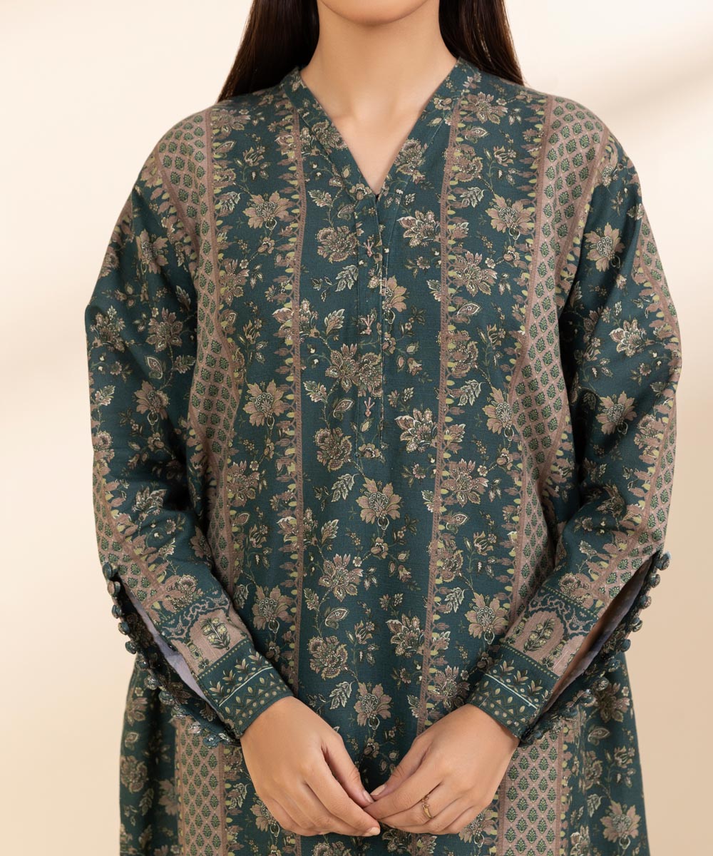 Women's Unstitched Light Khaddar Shirt and Dupatta