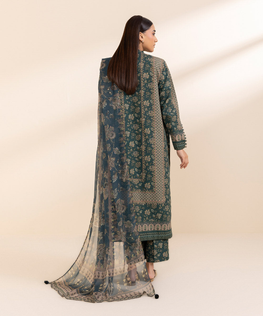 Women's Unstitched Light Khaddar Shirt and Dupatta