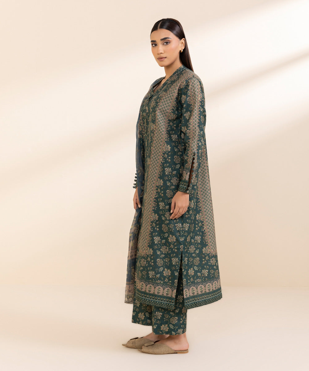 Women's Unstitched Light Khaddar Shirt and Dupatta