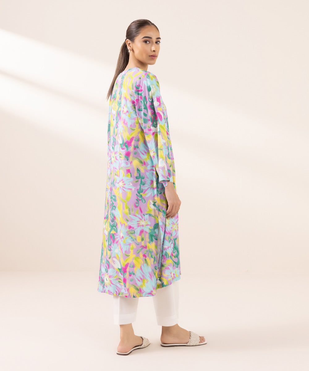 Women's Pret Arabic Lawn Printed Multi A-Line Shirt