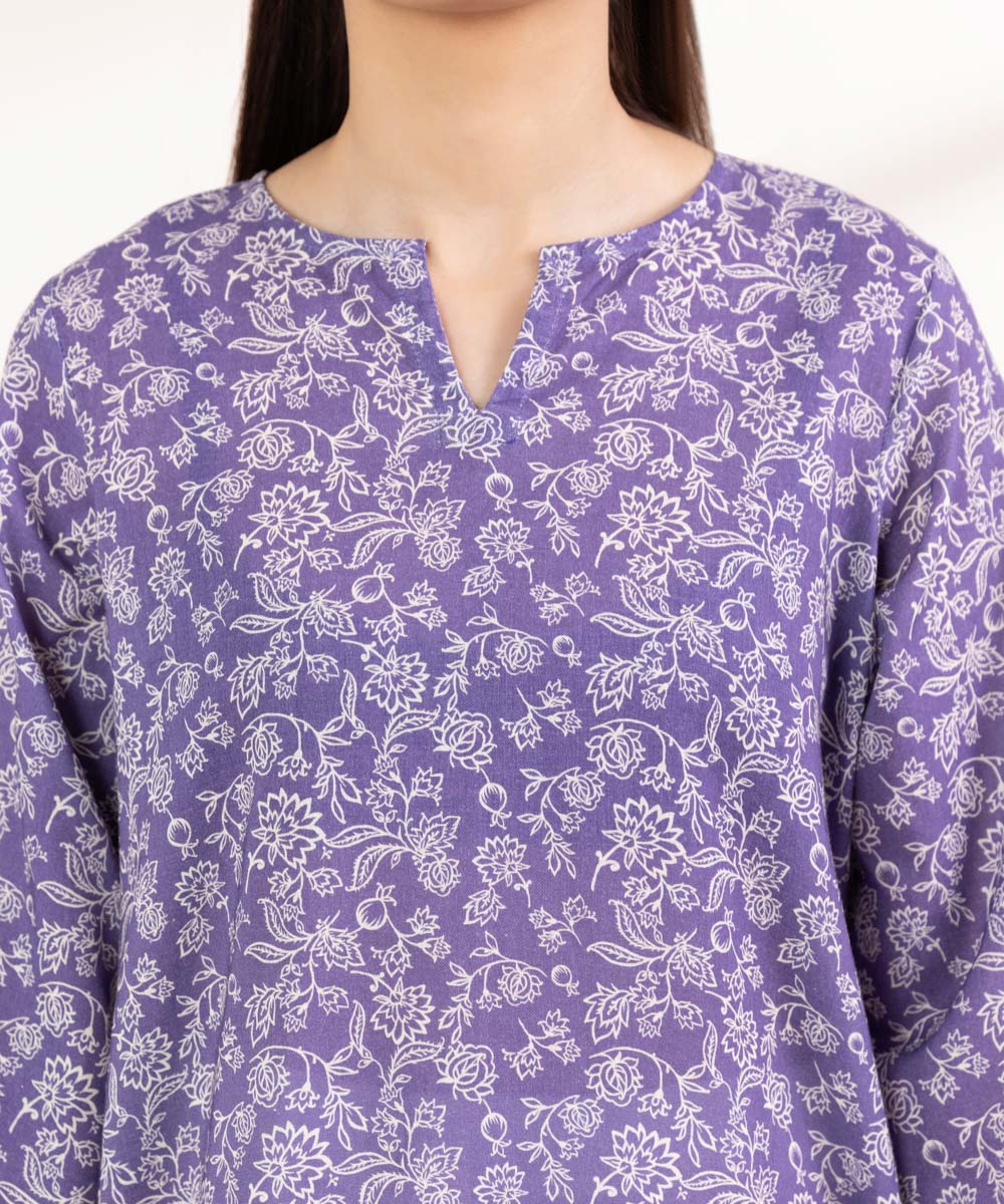 Women's Pret Khaddar Printed Iris Straight Shirt