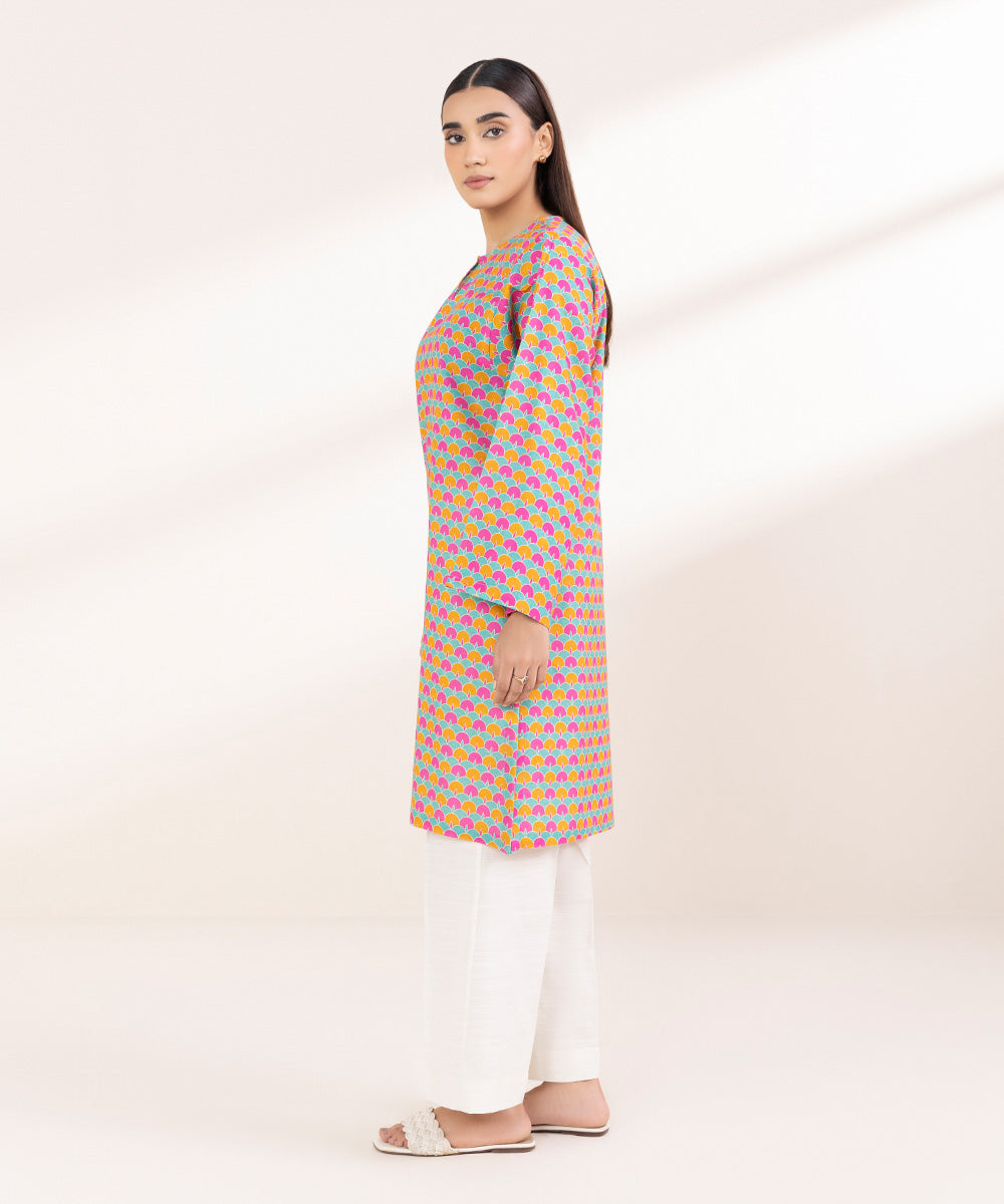 Women's Pret Khaddar Printed Multi Boxy Shirt