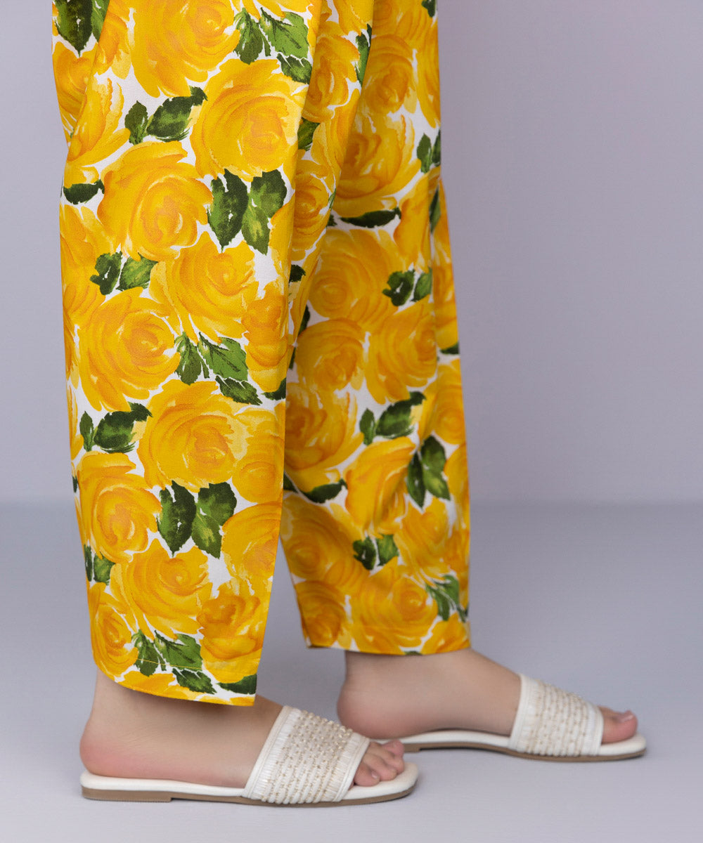 Women's Pret Cambric Yellow Shalwar