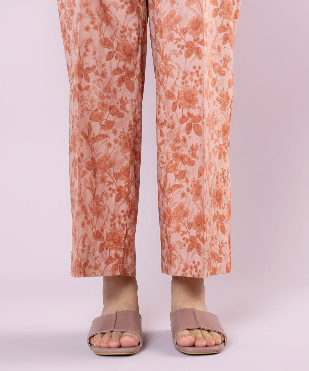 Women's Pret Cotton Viscose Printed Pink Culottes