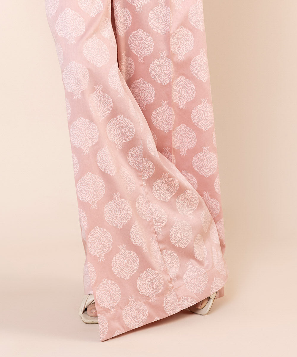 Women's Pret Luxury Satin Pink Culottes