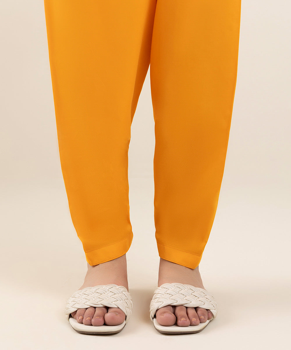 Women's Pret Cambric Orange Dyed Shalwar