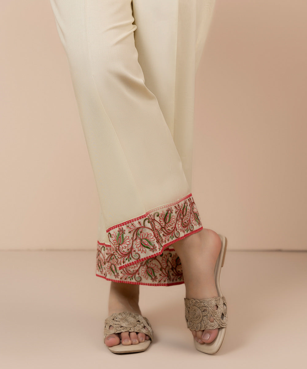 Women's Pret Cambric Dyed Cream Culottes